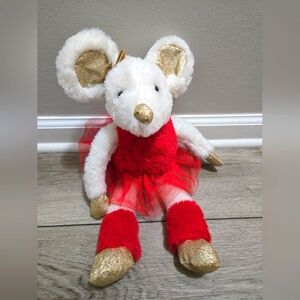 Christmas Valentines Mouse Plush Stuffed Animal Ballerina Sparkle So Soft Cuddly